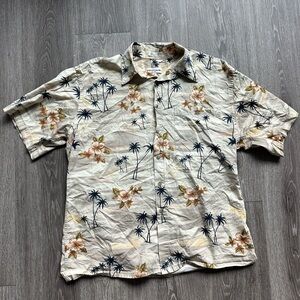 Pierre Cardin Tropical Print Men's Cotton Shirt Size M